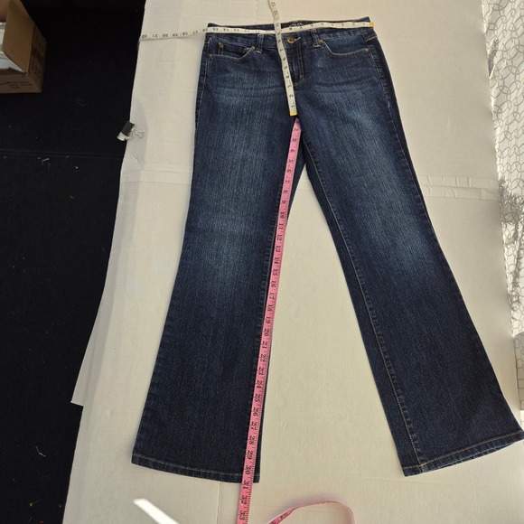 Nine West Santa Monica Mid Rise Jeans Women's Size 8 Bootcut Dark Wash Denim - Picture 8 of 8